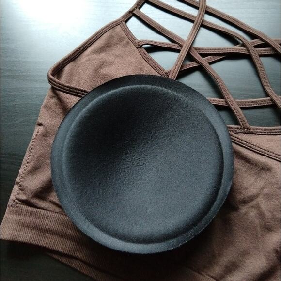 1X/2X Deep Sky Triple Criss Cross Bralette + bra pads Zenana wireless seamless - Picture 9 of 14